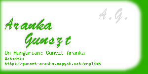 aranka gunszt business card